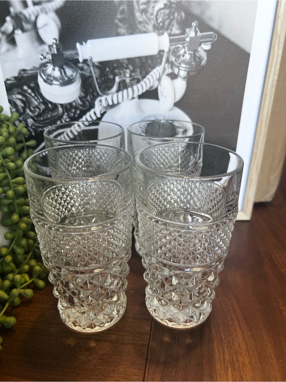 Textured Clear Glass Tumbler Set - Clear Glass